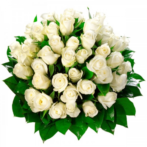 Букет из белых роз "Мелодия"  с доставкой по Домодедово 