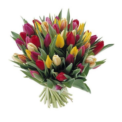 Букет тюльпанов микс "Скарлет" в интернет-магазине - купить с доставкой по Домодедово 
