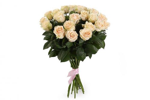Заказать с доставкой 21 кремовую розу по Домодедово 