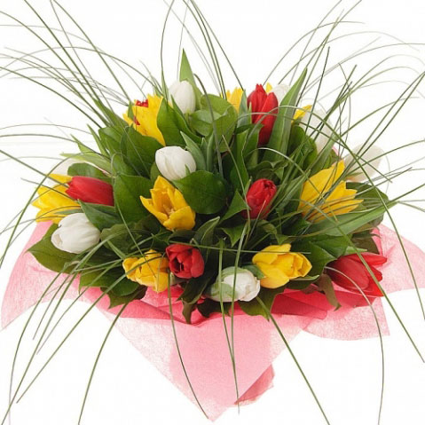Букет из тюльпанов "Сюзанна" - купить в интернет-магазине с доставкой по Домодедово 
