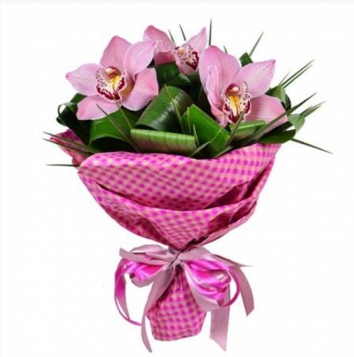 Купить букет розовых орхидей "Лара" с доставкой по Домодедово 