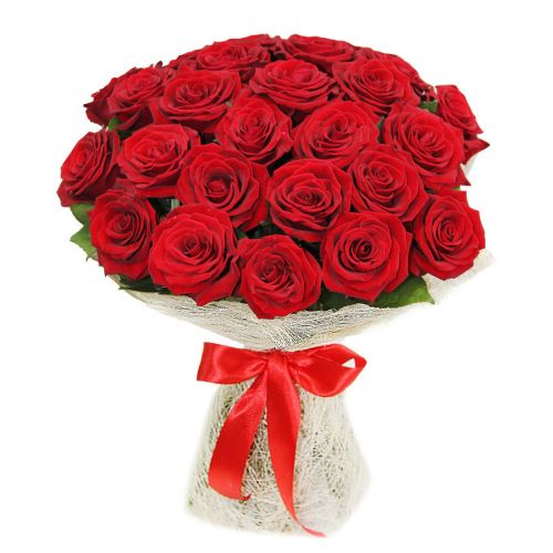 Букет 25 красных роз - купить с доставкой по Домодедово 